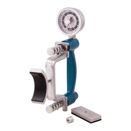 Fabrication Enterprises Baseline Standard Hydraulic Hand Dynamometer/MMT Combo Kit with Push Attachments, Blue 12-0591